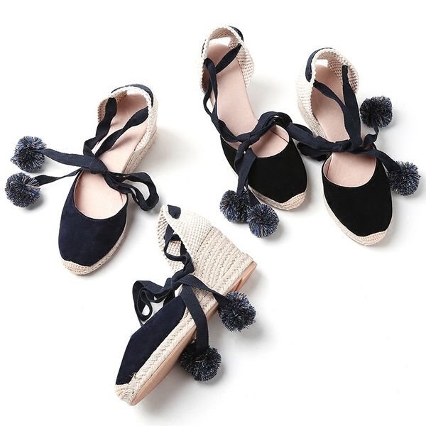 2020 high-heeled shoes leather thick-bottomed straw sandals women's straps linen shoes, Black
2020 high-heeled shoes leather thick-bottomed straw sandals women's straps linen shoes, Black