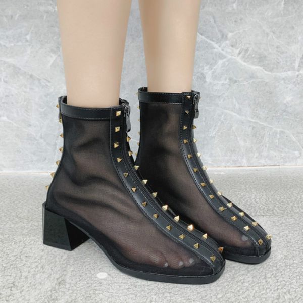 leopard land women's boots roman street handsome riveting nail short tube front zipper mesh breathable cool cwf-zq939-2, Black
leopard land women's boots roman street handsome riveting nail short tube front zipper mesh breathable cool cwf-zq939-2, Black