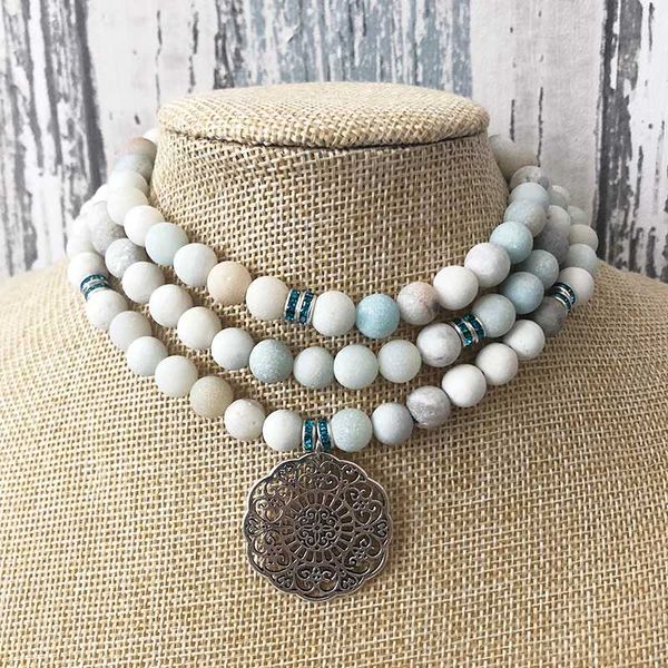 tennis 108 matte amazonite beaded om necklace mandala charm boho jewelry women healing stone, Golden;silver
tennis 108 matte amazonite beaded om necklace mandala charm boho jewelry women healing stone, Golden;silver