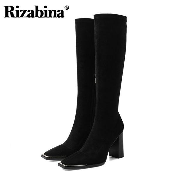 rizabina 2021 women knee boots women high heel winter shoes fashion warm shoes office lady square toe footwear size 34-43, Black
rizabina 2021 women knee boots women high heel winter shoes fashion warm shoes office lady square toe footwear size 34-43, Black