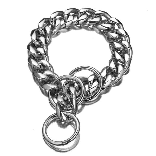 silver color dog collar stainless steel 13/15/17/19mm cuban curb choker chain collar for dog's training, daily use
silver color dog collar stainless steel 13/15/17/19mm cuban curb choker chain collar for dog's training, daily use