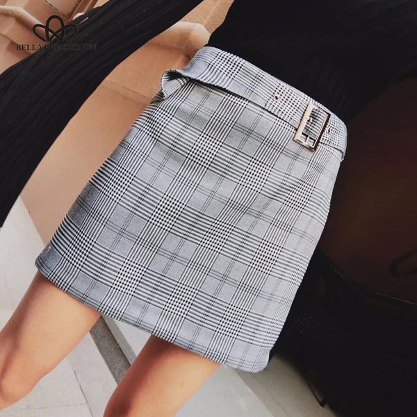 skirts herstory 2021 spring women fashion mini vintage sashes plaid pencil skinny empire casual female, Black 
skirts herstory 2021 spring women fashion mini vintage sashes plaid pencil skinny empire casual female, Black