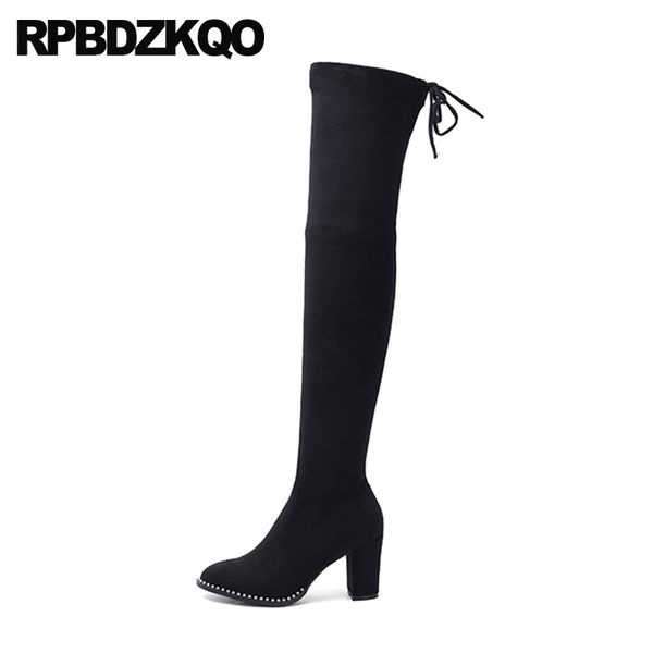 lace up 2020 round toe autumn thick fall shoes suede slim thigh women boots block chunky heel black over the knee
lace up 2020 round toe autumn thick fall shoes suede slim thigh women boots block chunky heel black over the knee