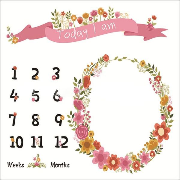 nordic baby milestone blanket cartoon newborn pgraphy background cloth