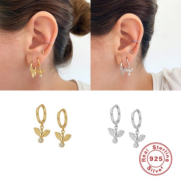 hoop & huggie 925 sterling silver earrings for women ins peace dove fashion creative, Golden;silver
hoop & huggie 925 sterling silver earrings for women ins peace dove fashion creative, Golden;silver