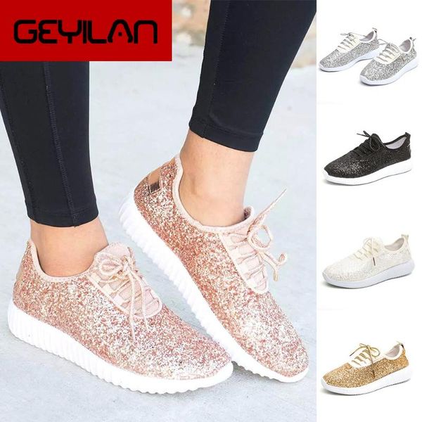 women's vulcanize shoes glitter sneakers summer bling lightweight lace-up casual sequin flat shoes ladies shiny silver gold shoe, Black
women's vulcanize shoes glitter sneakers summer bling lightweight lace-up casual sequin flat shoes ladies shiny silver gold shoe, Black