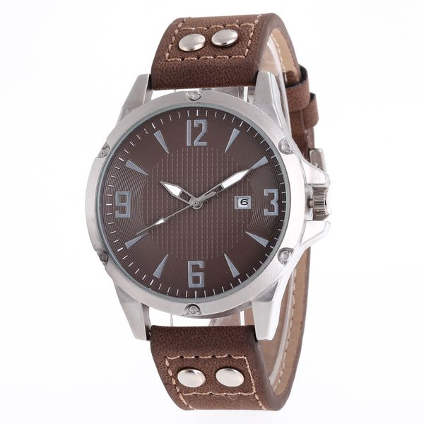 new arrivals time-limite designers selling business casual scrub leather belt mens watch simple large digital scale calendar, Slivery;brown
new arrivals time-limite designers selling business casual scrub leather belt mens watch simple large digital scale calendar, Slivery;brown