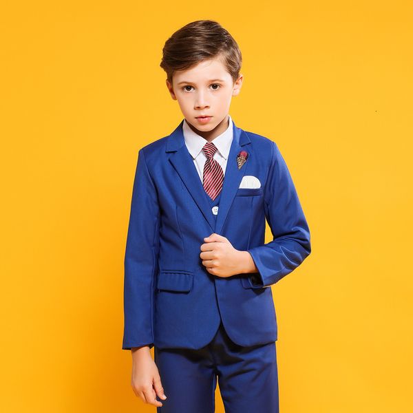 new boys formal wedding suit children performance clothes kids solid blazer vest pants 3pcs set school kids performance costumes, Blue
new boys formal wedding suit children performance clothes kids solid blazer vest pants 3pcs set school kids performance costumes, Blue