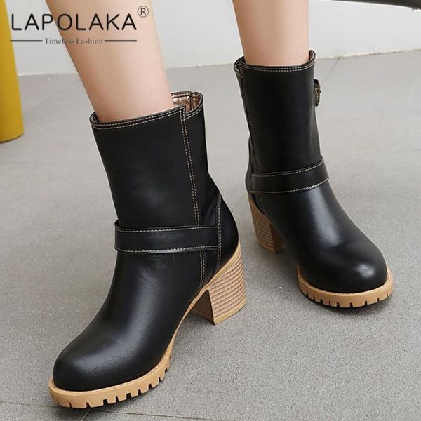 lapolaka new fashion comfy comfortable shoes woman boots chunky heels buckle strap fashion boots lady footwear, Black
lapolaka new fashion comfy comfortable shoes woman boots chunky heels buckle strap fashion boots lady footwear, Black