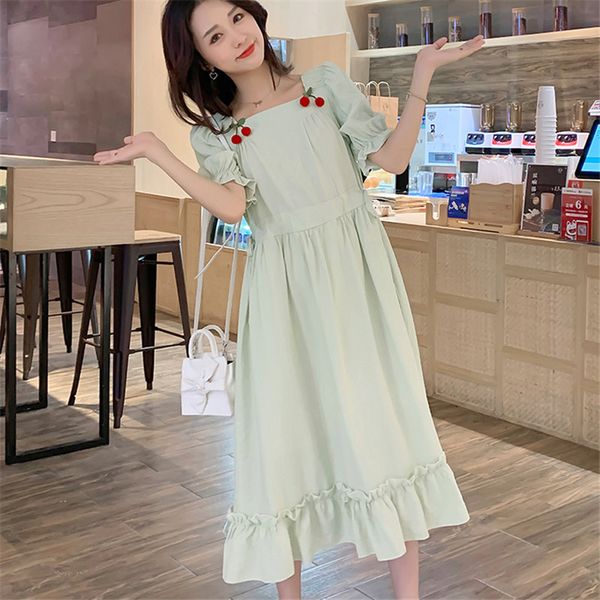 square collar female ruffles summer selling 2020 maternity casual fresh women a-line slender loose pregnancy dress, White
square collar female ruffles summer selling 2020 maternity casual fresh women a-line slender loose pregnancy dress, White