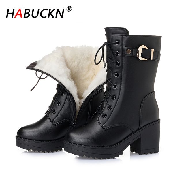 habuckn new women bare boots 2020 new genuine leather women natural wool warm woman winter cool female boots winter lady shoes, Black
habuckn new women bare boots 2020 new genuine leather women natural wool warm woman winter cool female boots winter lady shoes, Black
