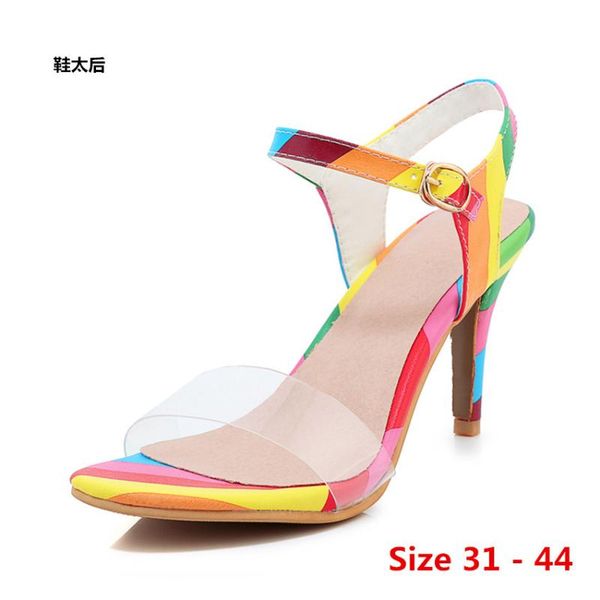 summer pumps gladiator sandals shoes women high heels open toe sandal lady ankle strap pump shoes woman small big size 31 - 44, Black
summer pumps gladiator sandals shoes women high heels open toe sandal lady ankle strap pump shoes woman small big size 31 - 44, Black