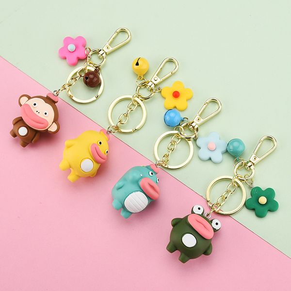 creative cartoon monkey big mouth fog keychain resin bell pendant student backpack pendant key rings key holder trendy jewelry, Silver
creative cartoon monkey big mouth fog keychain resin bell pendant student backpack pendant key rings key holder trendy jewelry, Silver