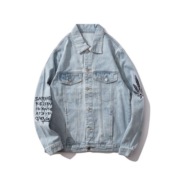 2020 spring and autumn harajuku original space character men's jacket jeans jacket hip-hop blue denim, Black;brown
2020 spring and autumn harajuku original space character men's jacket jeans jacket hip-hop blue denim, Black;brown