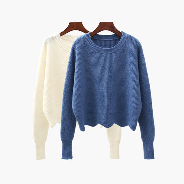 spring and autumn knitted o-neck sweaters women blue casual short pullovers new white loose long sleeve women, White;black
spring and autumn knitted o-neck sweaters women blue casual short pullovers new white loose long sleeve women, White;black
