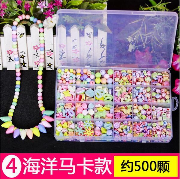 Kids Beads Toys 10 Styles Girls Accessories Jewelry Diy Beads Toys Necklace Bracelet Kit Acrylic Material Kids Beaded