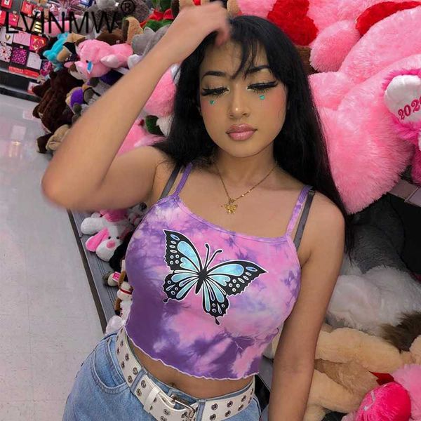 women's tanks & camis lvinmw 2021 purple butterfly print skinny crop summer women fashion backless camisole girl streetwear, White
women's tanks & camis lvinmw 2021 purple butterfly print skinny crop summer women fashion backless camisole girl streetwear, White