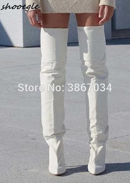 shooegle kim kardashian same fashion white thigh high boots pointed toe high heels overknee boots fall winter booties runway, Black
shooegle kim kardashian same fashion white thigh high boots pointed toe high heels overknee boots fall winter booties runway, Black
