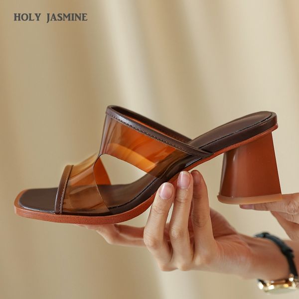 pvc clear transparent slippers women shoes woman 2020 new summer square high heels new slippers female slides ladies shoes mules, Black
pvc clear transparent slippers women shoes woman 2020 new summer square high heels new slippers female slides ladies shoes mules, Black