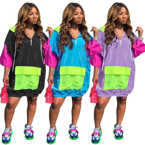 casual dresses women short sleeve hooded patchwork loose mini dress sport holiday slim, Black;gray
casual dresses women short sleeve hooded patchwork loose mini dress sport holiday slim, Black;gray
