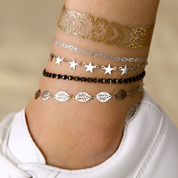 fashion black beads anklet set vintage handmade leafs star ankle bracelet for women summer beach barefoot anklet female ankle, Red;blue
fashion black beads anklet set vintage handmade leafs star ankle bracelet for women summer beach barefoot anklet female ankle, Red;blue