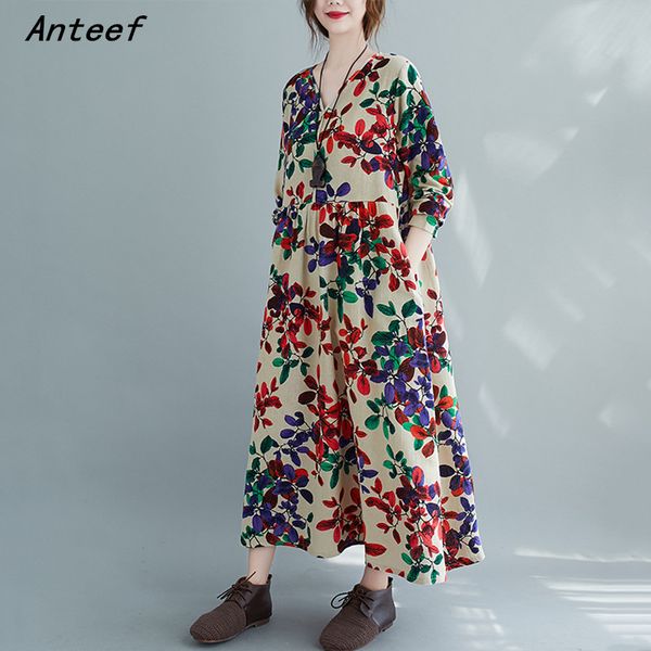 casual dresses long sleeve plus size cotton linen vintage floral for women loose autumn dress elegant clothes 2021 ladies, Black;gray
casual dresses long sleeve plus size cotton linen vintage floral for women loose autumn dress elegant clothes 2021 ladies, Black;gray