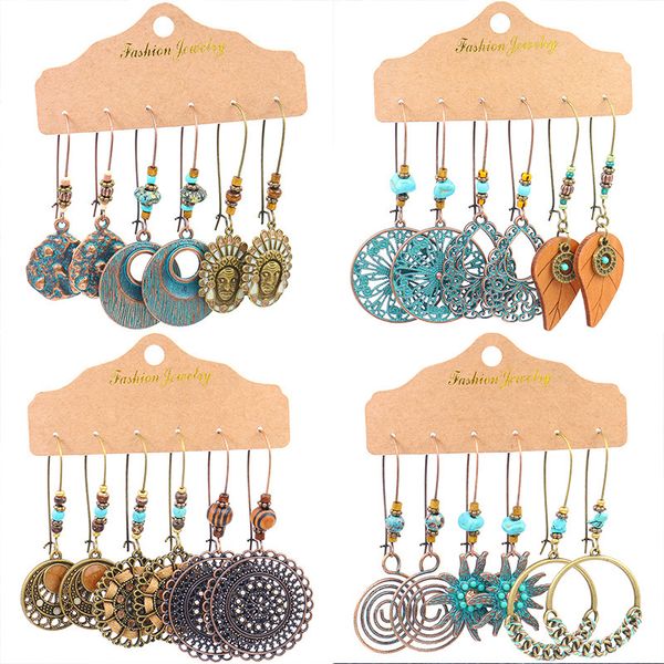 ethnic bohemian dangle earrings earring set geometric graphics combination pendant earrings party jewelry accessories, Silver
ethnic bohemian dangle earrings earring set geometric graphics combination pendant earrings party jewelry accessories, Silver