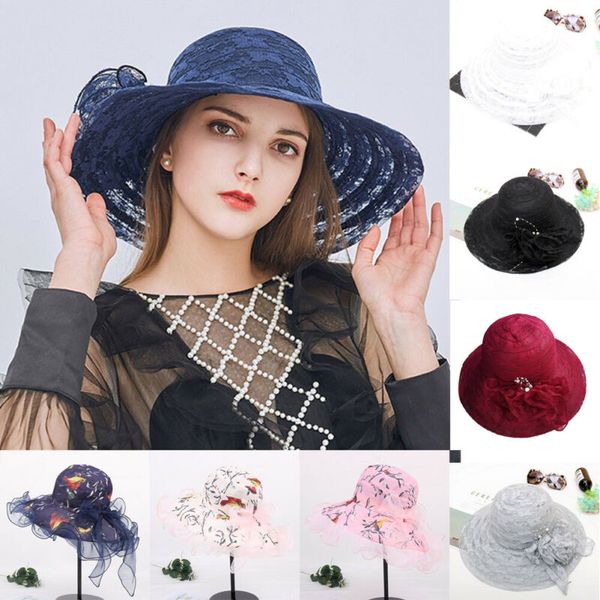 female summer sun hats new fashion lace floral beach holiday caps with bowknot 2020 women outdoor wide brim summer cap, Blue;gray
female summer sun hats new fashion lace floral beach holiday caps with bowknot 2020 women outdoor wide brim summer cap, Blue;gray