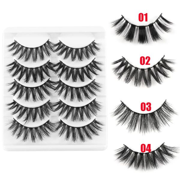 5 pairs/pack 3d mink hair false eyelash thick cross wispy charming false eyelashes handmade long fluffy eye makeup lashes
5 pairs/pack 3d mink hair false eyelash thick cross wispy charming false eyelashes handmade long fluffy eye makeup lashes