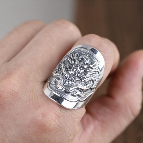 cluster rings pure silver retro craft ring for man s990 sterling dragon thai open jewelry male, Golden;silver
cluster rings pure silver retro craft ring for man s990 sterling dragon thai open jewelry male, Golden;silver