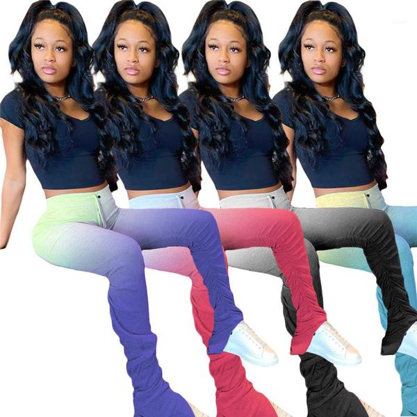 flare trousers fashion female clothing womens designer stacked leggings pants gradient color mid waist slim split, Black;white
flare trousers fashion female clothing womens designer stacked leggings pants gradient color mid waist slim split, Black;white