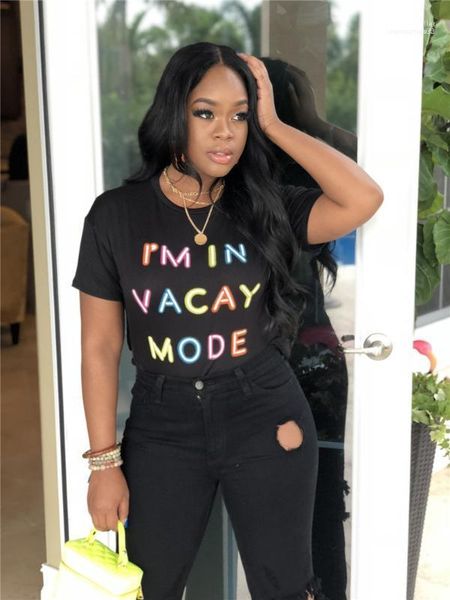 letter print woman tshirt designer solid loose donna summer cloth fashion casual lady rainbow colors, White
letter print woman tshirt designer solid loose donna summer cloth fashion casual lady rainbow colors, White