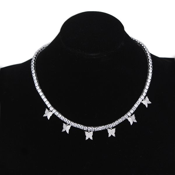 4mm 1 row tennis chain butterfly pendant necklace hip hop jewelry gold pink color men women necklace link adjustable, Silver
4mm 1 row tennis chain butterfly pendant necklace hip hop jewelry gold pink color men women necklace link adjustable, Silver