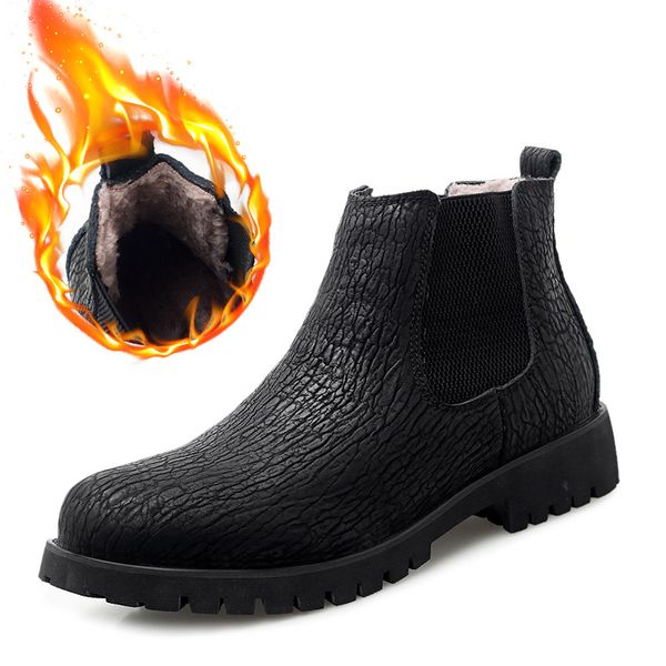 winter genuine leather men boots leather high lace-up snow boots warm with fur waterproof ankle large size, Black
winter genuine leather men boots leather high lace-up snow boots warm with fur waterproof ankle large size, Black