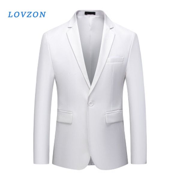 lovzon gentleman men slim casual white suit large size brands men's business casual flow of pure color blazers, White;black
lovzon gentleman men slim casual white suit large size brands men's business casual flow of pure color blazers, White;black