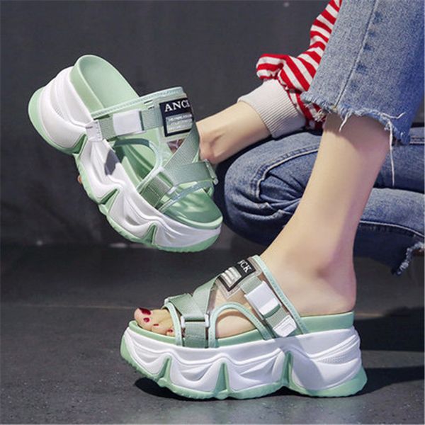 fashion women chunky 8cm wedge sandals summer platform beach open toe woman slippers soft comfortable thick sole casual slides, Black
fashion women chunky 8cm wedge sandals summer platform beach open toe woman slippers soft comfortable thick sole casual slides, Black