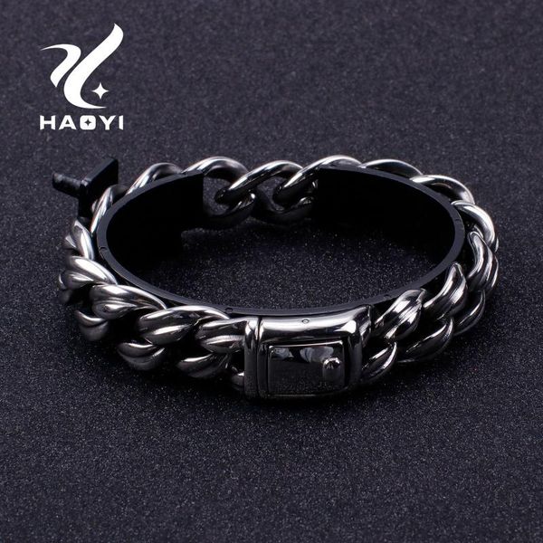 fashion stainless steel link chain bracelets for men classic cuban metal charm bracelet male jewelry, Black
fashion stainless steel link chain bracelets for men classic cuban metal charm bracelet male jewelry, Black