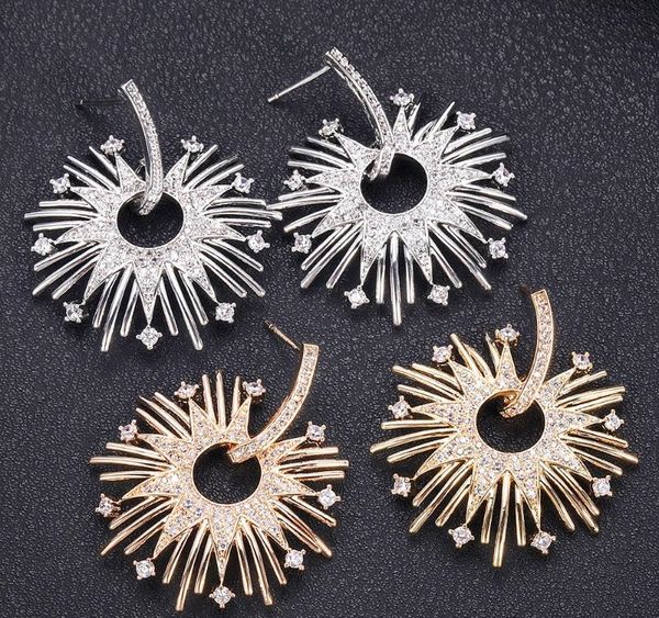 jankelly sun flower shape long earrings cubic zirconia women wedding big earrings01, Golden;silver
jankelly sun flower shape long earrings cubic zirconia women wedding big earrings01, Golden;silver