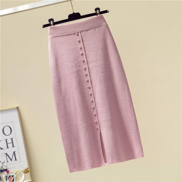 skirts spring autumn knitted skirt women's high waist split one-step buckle bag hip mid-length, Black
skirts spring autumn knitted skirt women's high waist split one-step buckle bag hip mid-length, Black