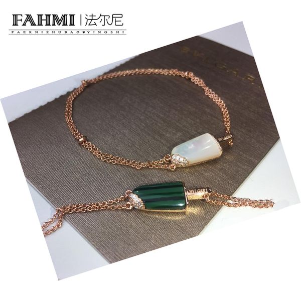 2019 designer new men and women bracelets cute popsicle ice cream white mother-of-pearl malachite high inlaid carbon drill, Silver
2019 designer new men and women bracelets cute popsicle ice cream white mother-of-pearl malachite high inlaid carbon drill, Silver
