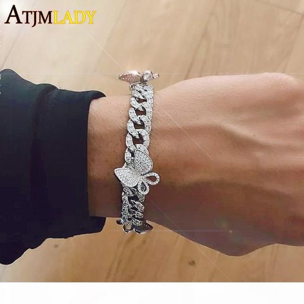 2020 new hip hop rock iced out bling cz cubic zircon women jewelry miami cuban link chain pink butterfly bracelet silver color, Golden;silver
2020 new hip hop rock iced out bling cz cubic zircon women jewelry miami cuban link chain pink butterfly bracelet silver color, Golden;silver