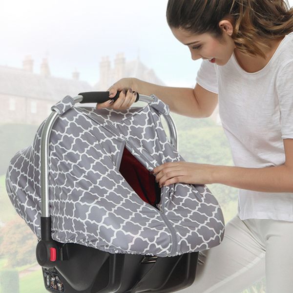 Infant Basket Cover Baby Stroller Accessories Muslin Blanket Car Seat Cover Windproof Safety Basket Cart Cradle Canopy Blanket