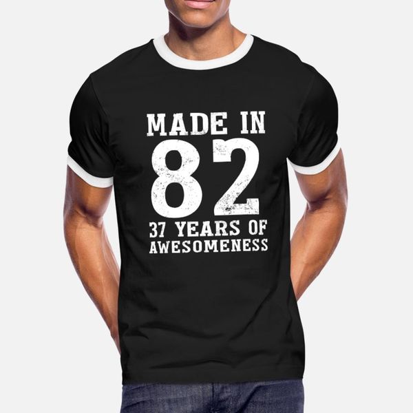 made in 1982 37 years of fascination t shirt men personalized 100% cotton size s-3xl trend fit comical spring autumn trend shirt, White;black
made in 1982 37 years of fascination t shirt men personalized 100% cotton size s-3xl trend fit comical spring autumn trend shirt, White;black