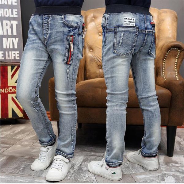 spring new children's clothing boys jeans big virgin casual kids pants long pants fashion spell color zipper feet trousers lj200821, Blue
spring new children's clothing boys jeans big virgin casual kids pants long pants fashion spell color zipper feet trousers lj200821, Blue