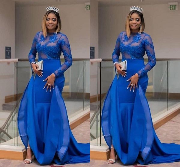 royal blue south african gold lace prom evening dresses plus size mermaid long illusion sleeves bridesmaid party pageant formal gowns, Black
royal blue south african gold lace prom evening dresses plus size mermaid long illusion sleeves bridesmaid party pageant formal gowns, Black