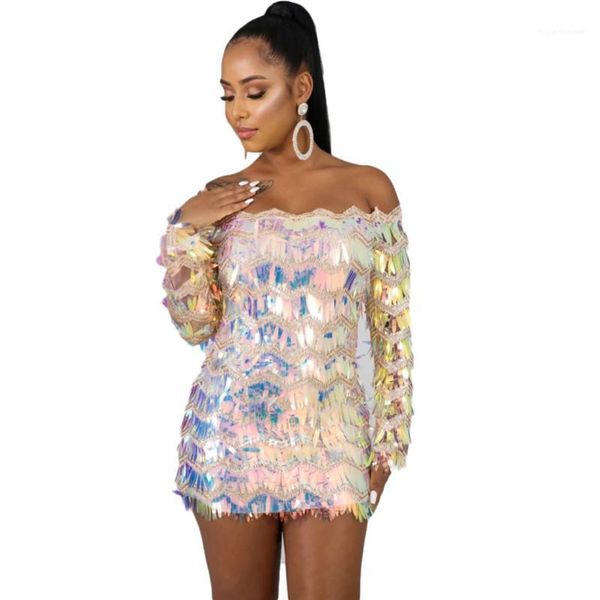 party dresses womens designer gradient sequins dress womens slash neck night club dresses fashion luxury womens, Black;gray
party dresses womens designer gradient sequins dress womens slash neck night club dresses fashion luxury womens, Black;gray