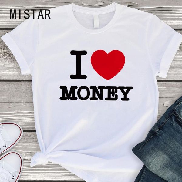 women's t-shirt funny creative i love money printing punk t-shirts fine korean trend harajuku shirt casual o-neck plus size tshirt, White
women's t-shirt funny creative i love money printing punk t-shirts fine korean trend harajuku shirt casual o-neck plus size tshirt, White