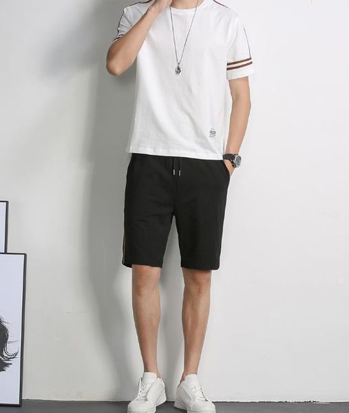 pullover sports tracksuits short sleeve trousers homme 2pcs sets fashion solid color male clothing slim mens, Gray
pullover sports tracksuits short sleeve trousers homme 2pcs sets fashion solid color male clothing slim mens, Gray