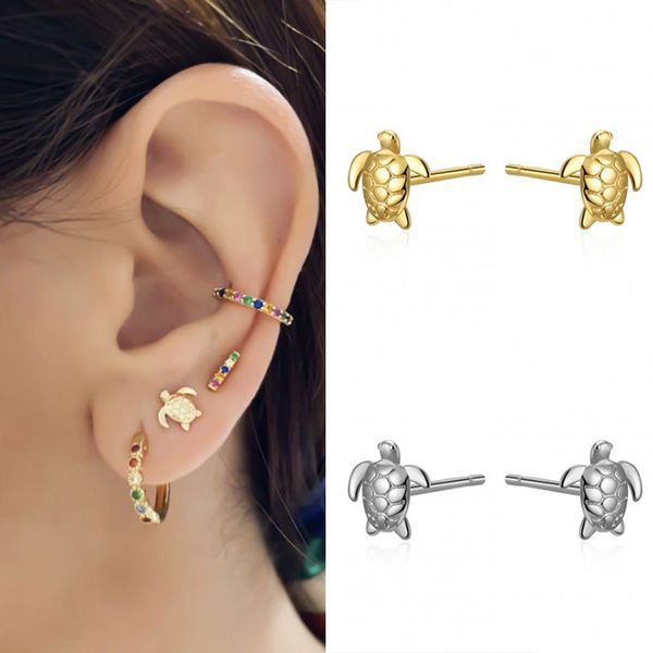other canner tortoise 925 sterling silver stud earrings for women fashion brinco pierced earring oorbellen voor vrouwen couple gift, Golden;silver
other canner tortoise 925 sterling silver stud earrings for women fashion brinco pierced earring oorbellen voor vrouwen couple gift, Golden;silver