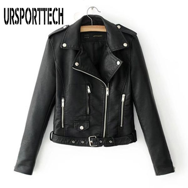 women's jackets autumn women pu leather jacket woman zipper belt short coat female black punk bomber faux outwear xxxl, Black;brown
women's jackets autumn women pu leather jacket woman zipper belt short coat female black punk bomber faux outwear xxxl, Black;brown